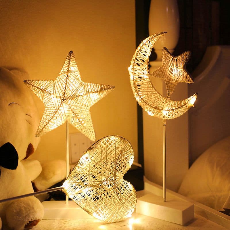 image-LED lights flashing lights lights stars romantic room layout decoration love stars lamp table lamp rattan lamp ball