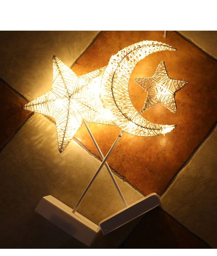image-LED lights flashing lights lights stars romantic room layout decoration love stars lamp table lamp rattan lamp ball