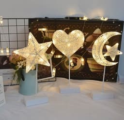 image-LED lights flashing lights lights stars romantic room layout decoration love stars lamp table lamp rattan lamp ball