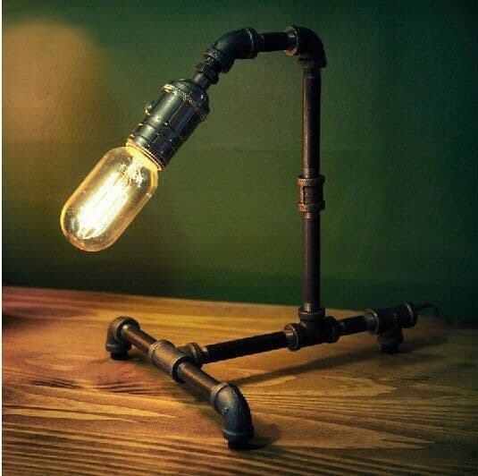 image-Edison industrial retro style personality fashion hose lamp cafe bedroom decoration creative table lamp