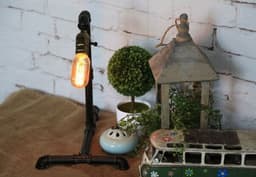 image-Edison industrial retro style personality fashion hose lamp cafe bedroom decoration creative table lamp