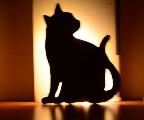 image-LED Animal Dog Cat Shape Night Light Sensor Control Smart Sound Wall Lamp Home Corridor Balcony Night Lamp Baby Kids Sleep Lamps