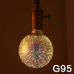 image-LED Light Bulb 3D Decoration Bulb Firework 110 220V ST64 G95 G80 G125 A60 Bottle Heart Holiday Lights Novelty Christmas Lamp