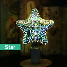image-LED Light Bulb 3D Decoration Bulb Firework 110 220V ST64 G95 G80 G125 A60 Bottle Heart Holiday Lights Novelty Christmas Lamp
