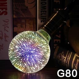image-LED Light Bulb 3D Decoration Bulb Firework 110 220V ST64 G95 G80 G125 A60 Bottle Heart Holiday Lights Novelty Christmas Lamp