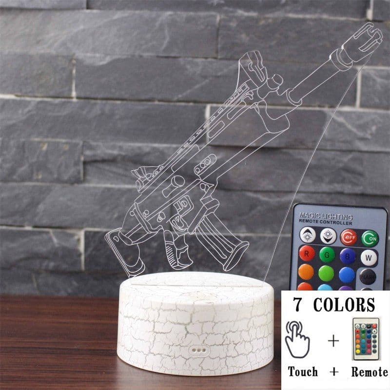 image-Fortnight Toys NightLight LED Sleep Light Projection Lamp Fortnight Battle Royale Scar RPG Gun Game Accessories Kids Gifts