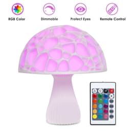 image-3D Printed 16 colors Led Mushroom Lamp Lovely Colorful Led Night Light for Home Art Decor USB Rechargeable Night Lamp