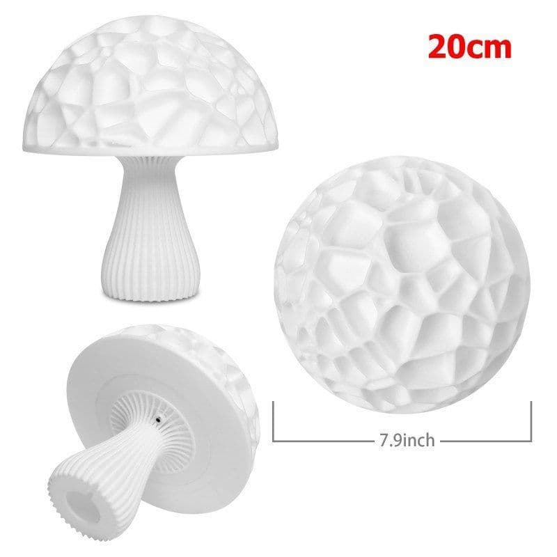 image-3D Printed 16 colors Led Mushroom Lamp Lovely Colorful Led Night Light for Home Art Decor USB Rechargeable Night Lamp