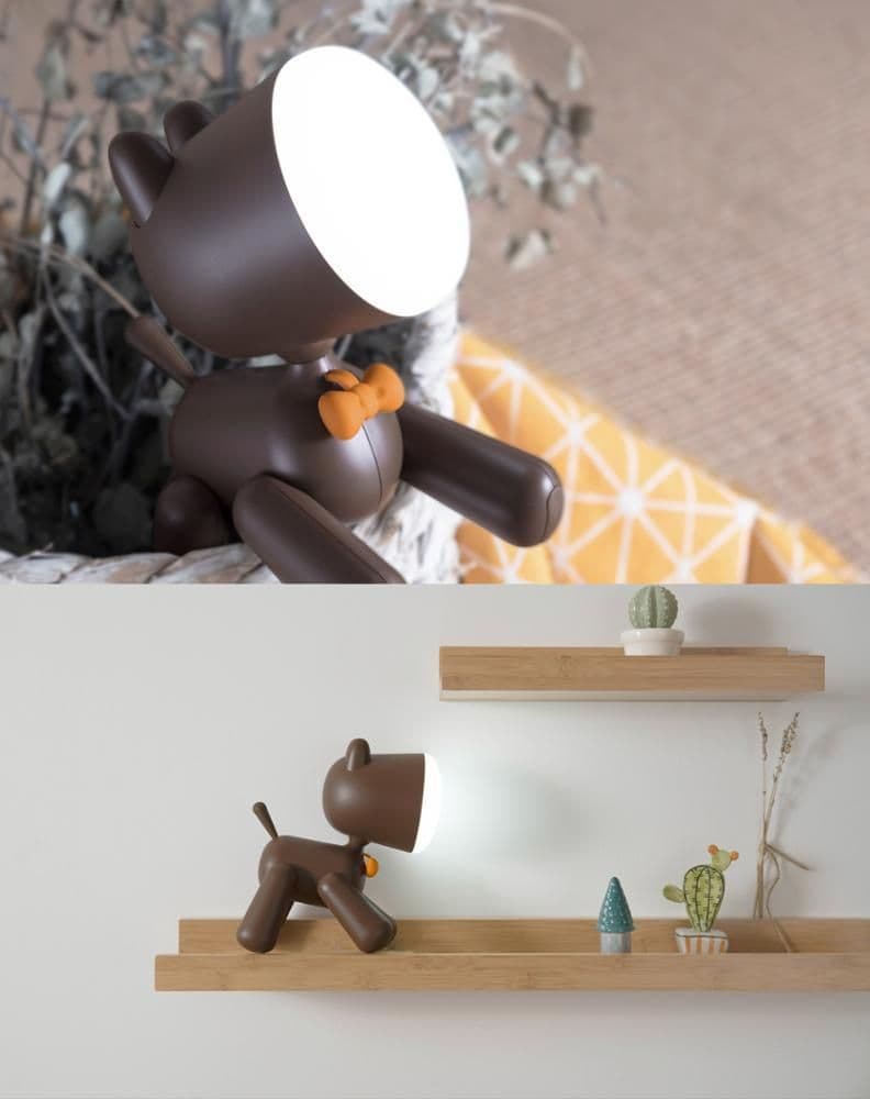 image-Variety Puppy LED Eye Protection Desk lamp Student Reading lamp Brightness Adjustable Creative Aartoon USB Night Light