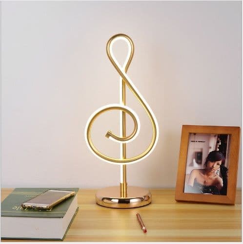 image-Modern Simple Music Symbol Bedroom Bedside Lamp Warm Romantic Household Creative Personality Eye-care Desk LED