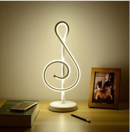 image-Modern Simple Music Symbol Bedroom Bedside Lamp Warm Romantic Household Creative Personality Eye-care Desk LED