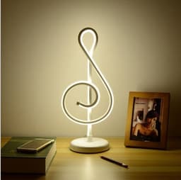 image-Modern Simple Music Symbol Bedroom Bedside Lamp Warm Romantic Household Creative Personality Eye-care Desk LED