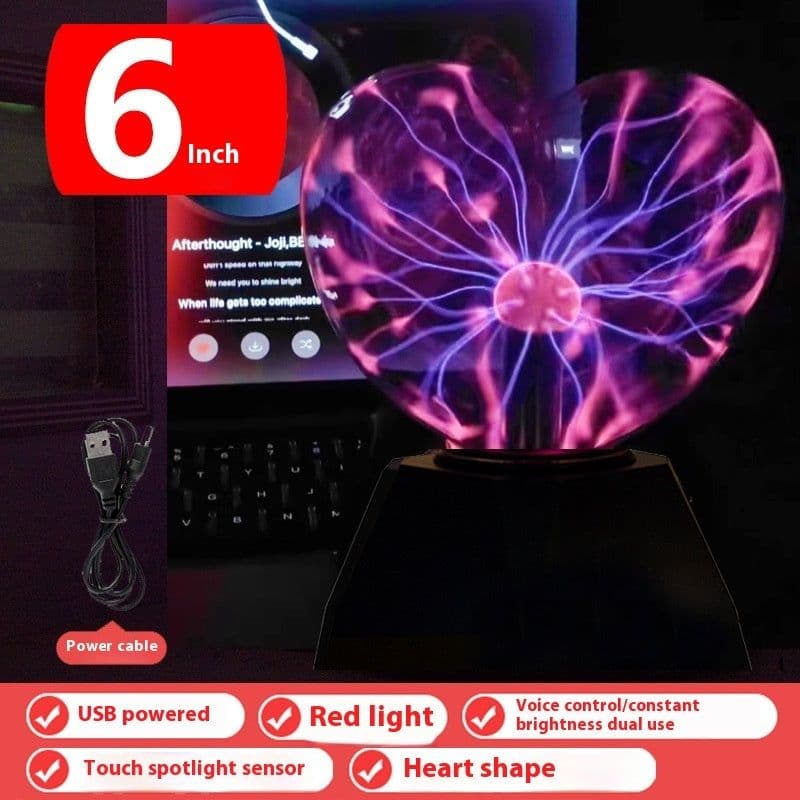 image-Plasma Lightning Ball Electronic Magic Light Electrostatic Induction Ball Magic Ball With Music 4 Inch 5 Inch 6 Inch