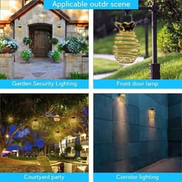 image-Outdoor Solar Light Waterproof Pineapple Shape Garden Solar Lamp String Chain Hanging Decoration