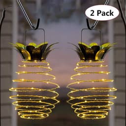 image-Outdoor Solar Light Waterproof Pineapple Shape Garden Solar Lamp String Chain Hanging Decoration