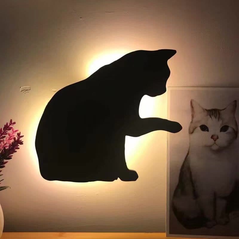 image-LED Animal Dog Cat Night Light Kitten Smart Sound Sensor Control Wall Lamp Home Corridor Balcony Night Lamp Baby Kids Sleep Lamp
