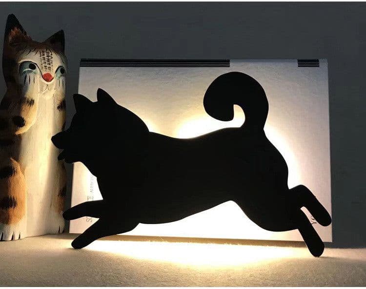 image-LED Animal Dog Cat Night Light Kitten Smart Sound Sensor Control Wall Lamp Home Corridor Balcony Night Lamp Baby Kids Sleep Lamp