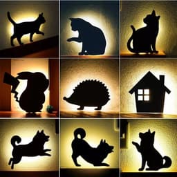 image-LED Animal Dog Cat Night Light Kitten Smart Sound Sensor Control Wall Lamp Home Corridor Balcony Night Lamp Baby Kids Sleep Lamp