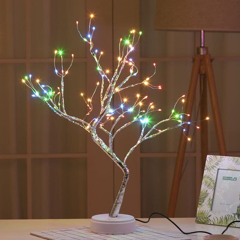 image-Tree Light Touch Switch Pearl Star Night Light