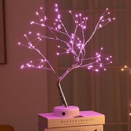 image-Tree Light Touch Switch Pearl Star Night Light