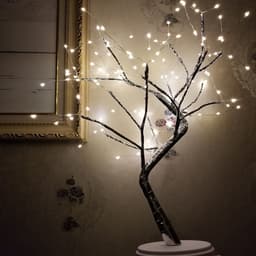 image-Tree Light Touch Switch Pearl Star Night Light