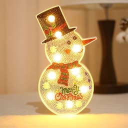 image-Christmas Decoration Snowman Christmas Tree DIY LED Lamp