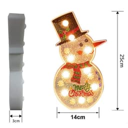 image-Christmas Decoration Snowman Christmas Tree DIY LED Lamp