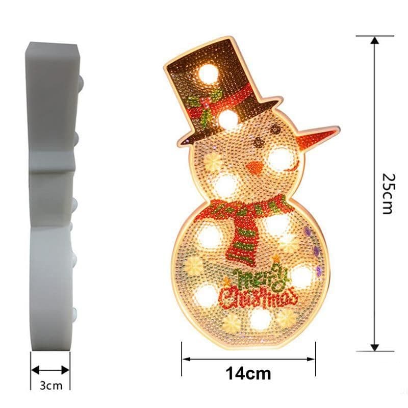 image-Christmas Decoration Snowman Christmas Tree DIY LED Lamp
