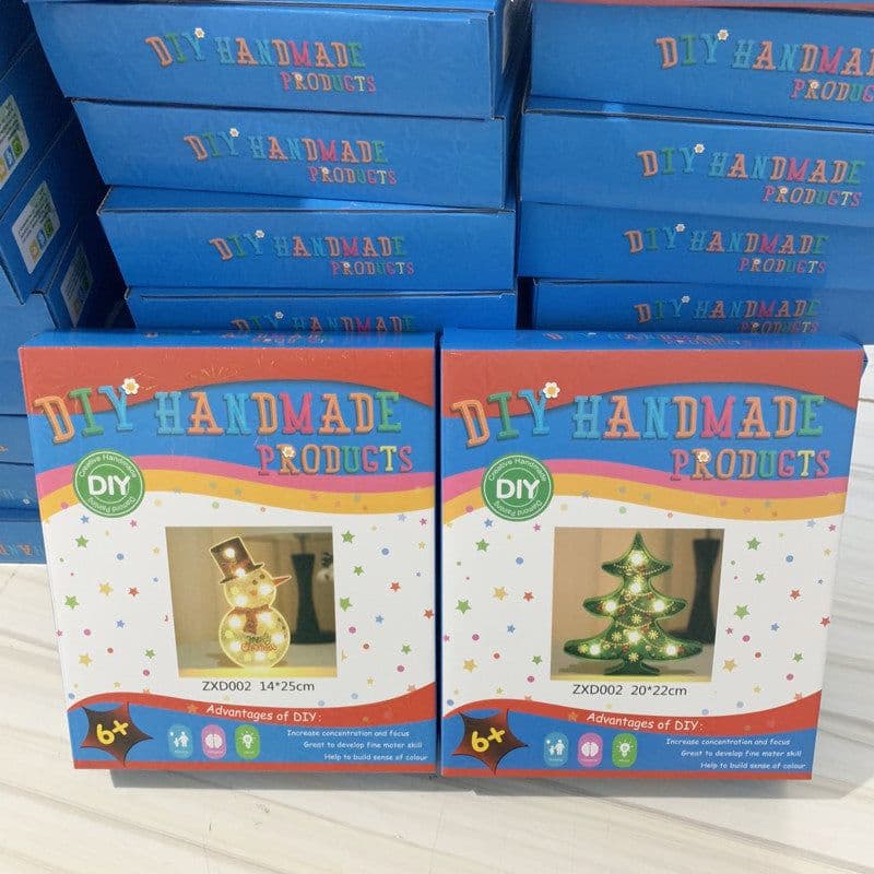 image-Christmas Decoration Snowman Christmas Tree DIY LED Lamp
