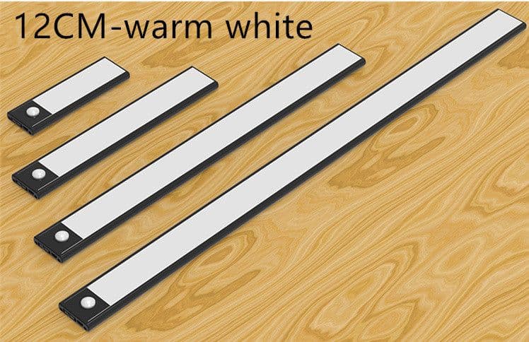 image-Motion Sensor LED Under Cabinet Light USB Rechargeable Wardrobe Closet Night Light For Kitchen Indoor Wall Lamps