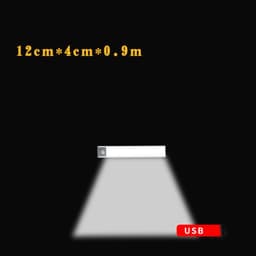image-Motion Sensor LED Under Cabinet Light USB Rechargeable Wardrobe Closet Night Light For Kitchen Indoor Wall Lamps
