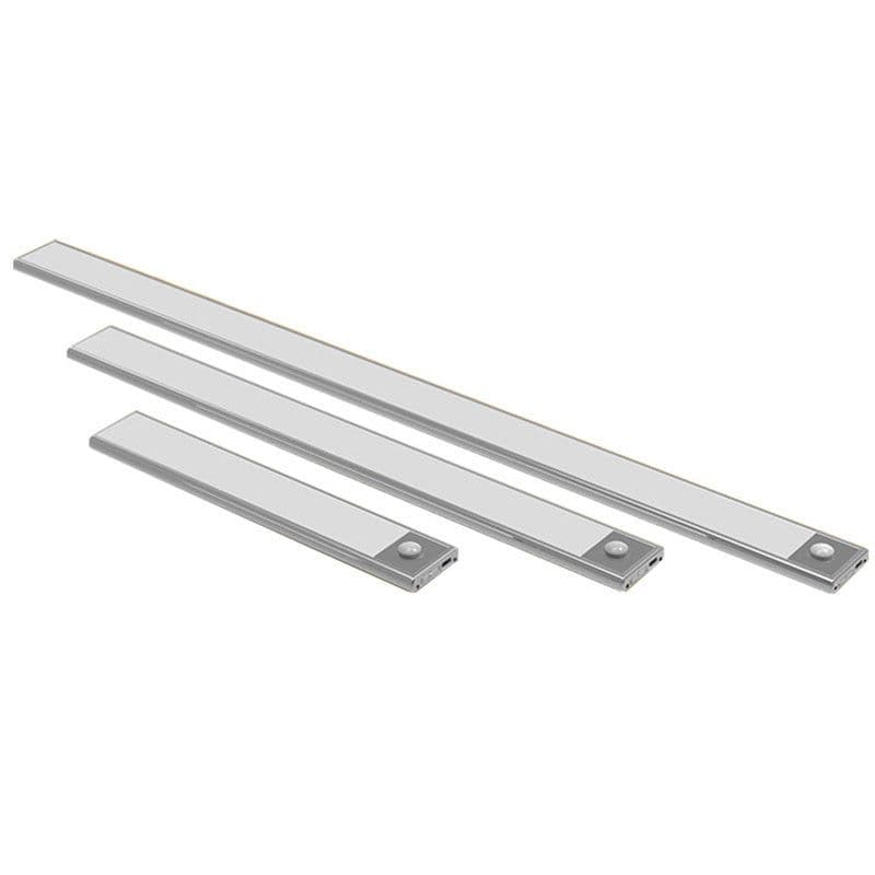 image-Motion Sensor LED Under Cabinet Light USB Rechargeable Wardrobe Closet Night Light For Kitchen Indoor Wall Lamps