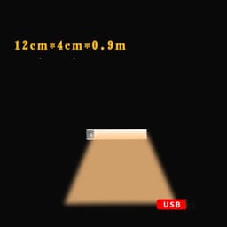 image-Motion Sensor LED Under Cabinet Light USB Rechargeable Wardrobe Closet Night Light For Kitchen Indoor Wall Lamps