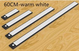 image-Motion Sensor LED Under Cabinet Light USB Rechargeable Wardrobe Closet Night Light For Kitchen Indoor Wall Lamps
