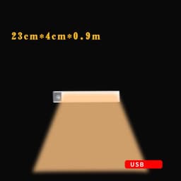 image-Motion Sensor LED Under Cabinet Light USB Rechargeable Wardrobe Closet Night Light For Kitchen Indoor Wall Lamps