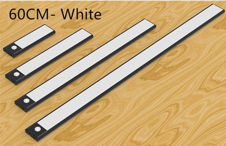 image-Motion Sensor LED Under Cabinet Light USB Rechargeable Wardrobe Closet Night Light For Kitchen Indoor Wall Lamps