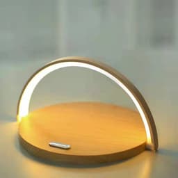 image-10w Wireless Charger Block Holder For Smart Phone Foldable Fast Charging Table Phone Stand Support With Led Table Lamp Portable