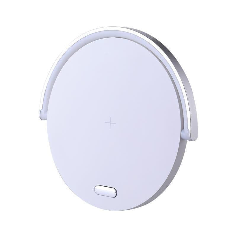 image-10w Wireless Charger Block Holder For Smart Phone Foldable Fast Charging Table Phone Stand Support With Led Table Lamp Portable