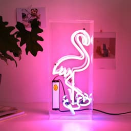 image-Retro neon decorative lamp glass tube iron box lamp