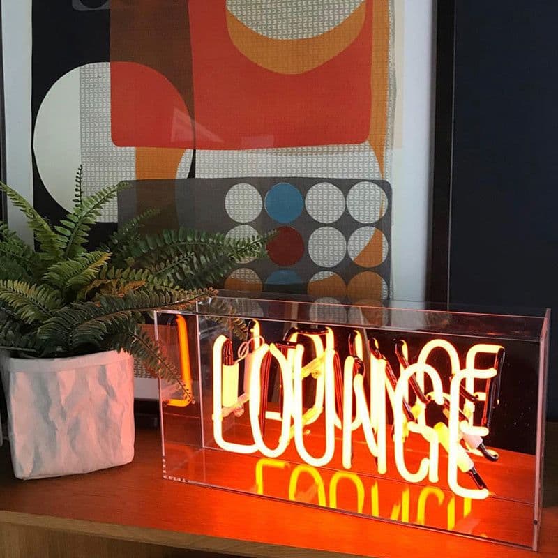 image-Retro neon decorative lamp glass tube iron box lamp