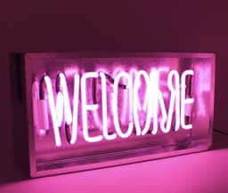 image-Retro neon decorative lamp glass tube iron box lamp