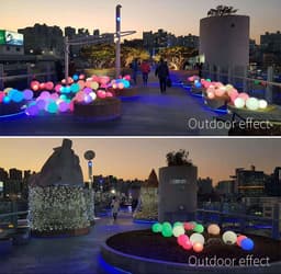 image-Lawn Lamp Floor Light Bulb Remote Control LED Luminous Ball Lamp Landscape Floor Lamp 16 Colors Outdoor Landscape Lamp