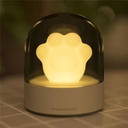 image-Exquisite Night Light Cat Paw Light USB Charging Music Box Warm Musical Lamp Cats Paw Lamp For Kids Children Gift Desktop Decor