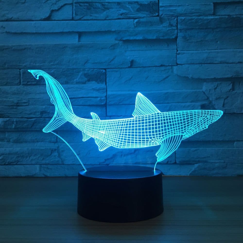 image-Colorful touch LED fish lamp