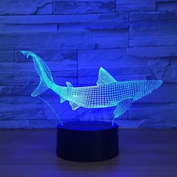 image-Colorful touch LED fish lamp