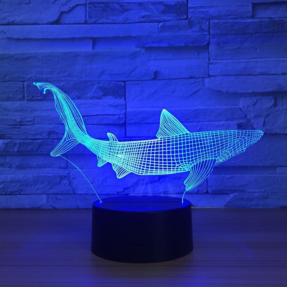 image-Colorful touch LED fish lamp