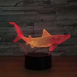 image-Colorful touch LED fish lamp