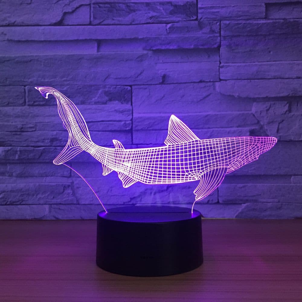image-Colorful touch LED fish lamp