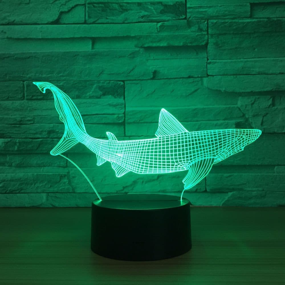 image-Colorful touch LED fish lamp