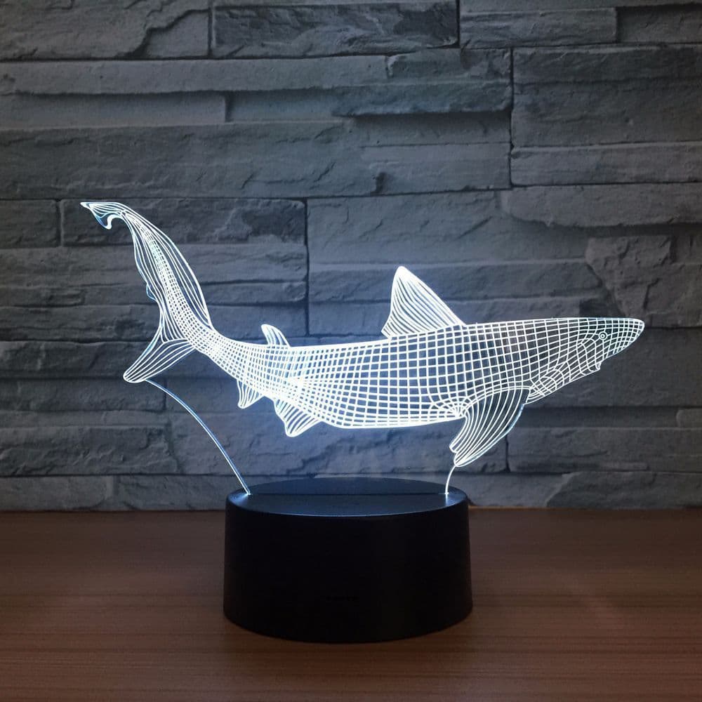 image-Colorful touch LED fish lamp